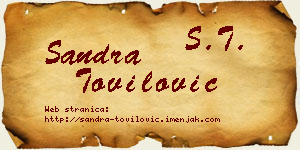 Sandra Tovilović vizit kartica